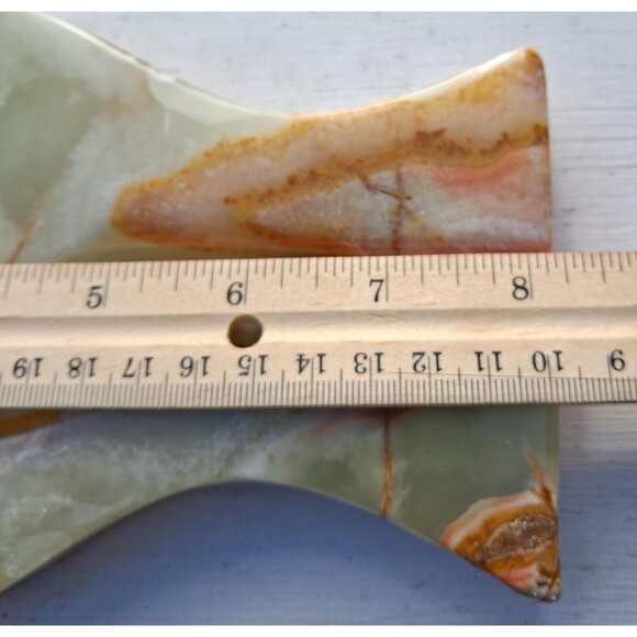 Green Onyx Spoon Rest, Natural Stone Utensil Holder, Farmhouse Kitchen Decor - Picture 10 of 12